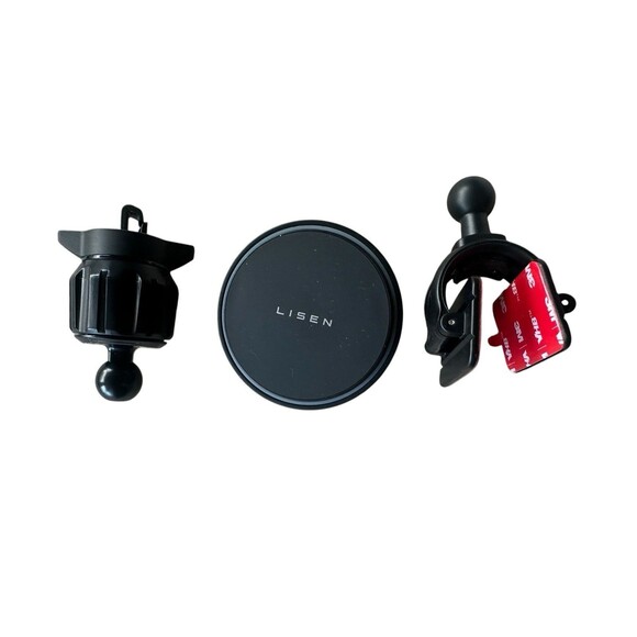 LISEN for Magsafe Vent Car Mount Charger 15w Fast Charging Model 2E778 Black - Picture 3 of 9